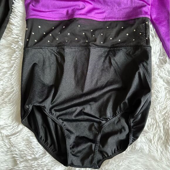 Weissman Dance Costume Long Sleeve Purple Black Womens Size Adult Medium - Picture 3 of 7